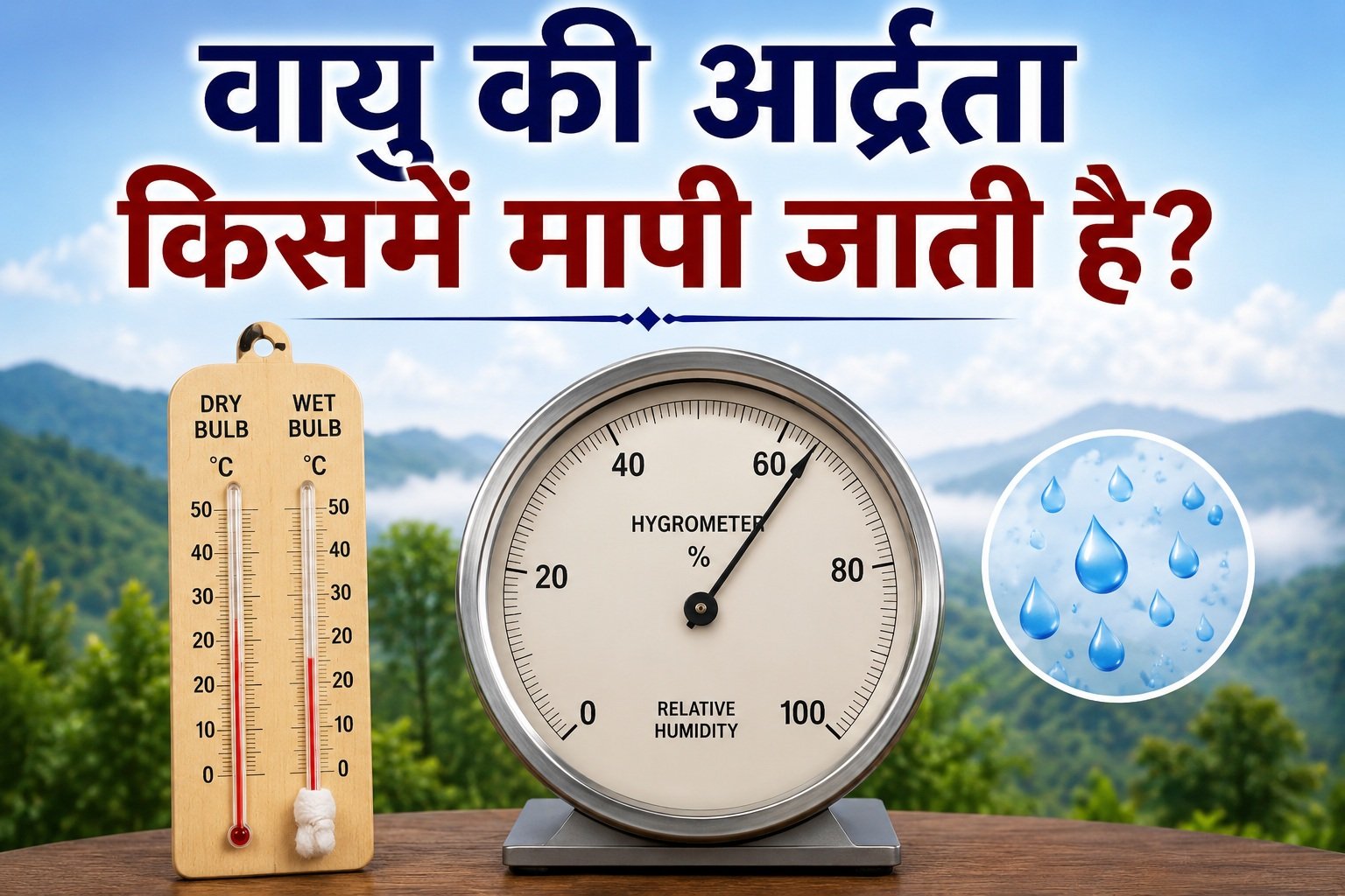 Vayu Ki Adrata Kis Mein Mapi Jati Hai
