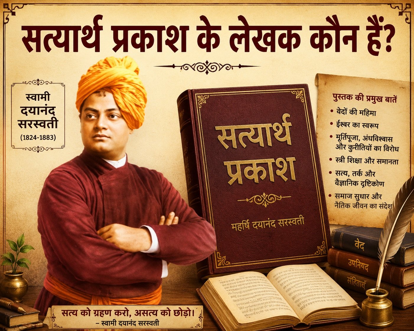 Who is the Author of Satyarth Prakash?